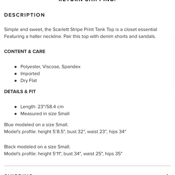 tobi striped tank top, size small - Picture 4 of 6